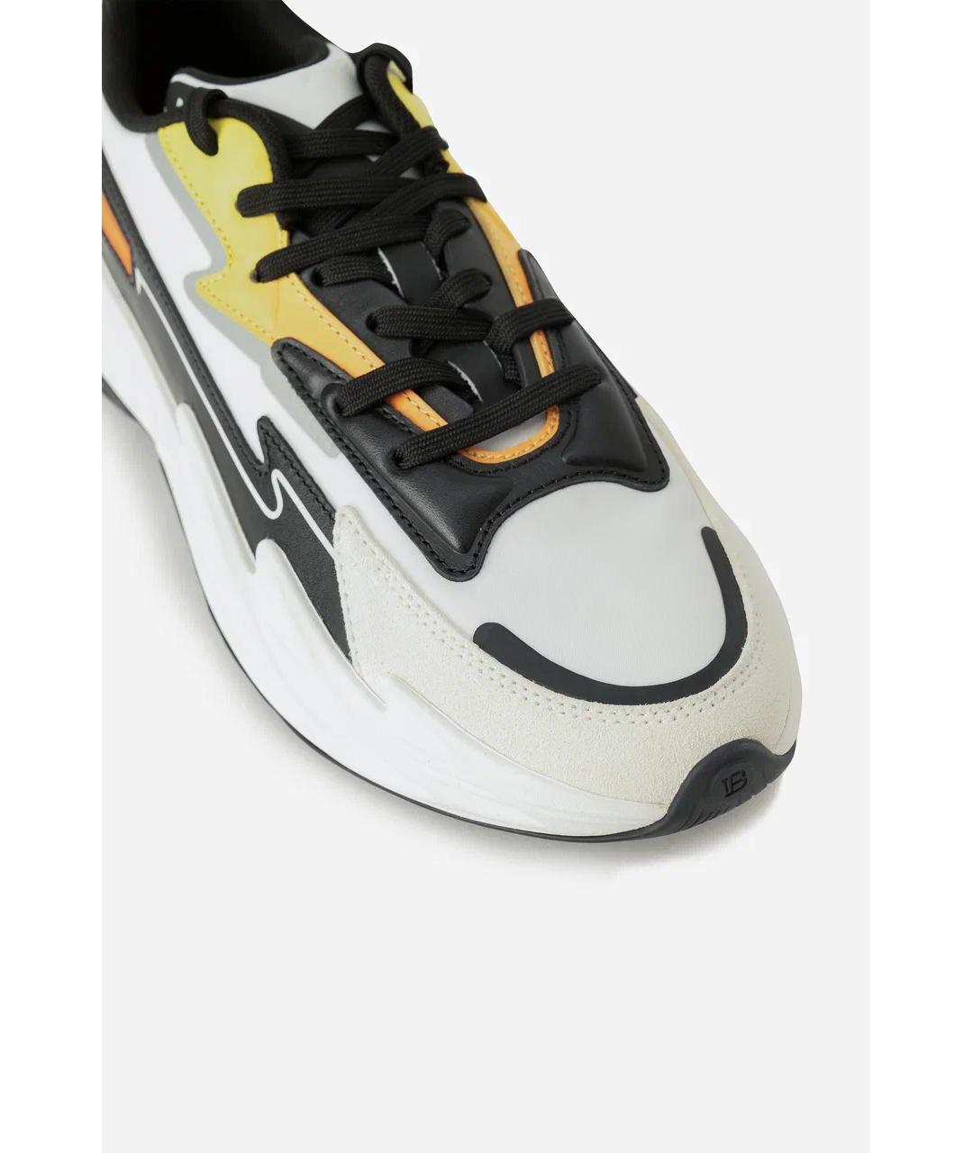 BALMAIN Мульти кожаные низкие кроссовки / кеды, фото 3