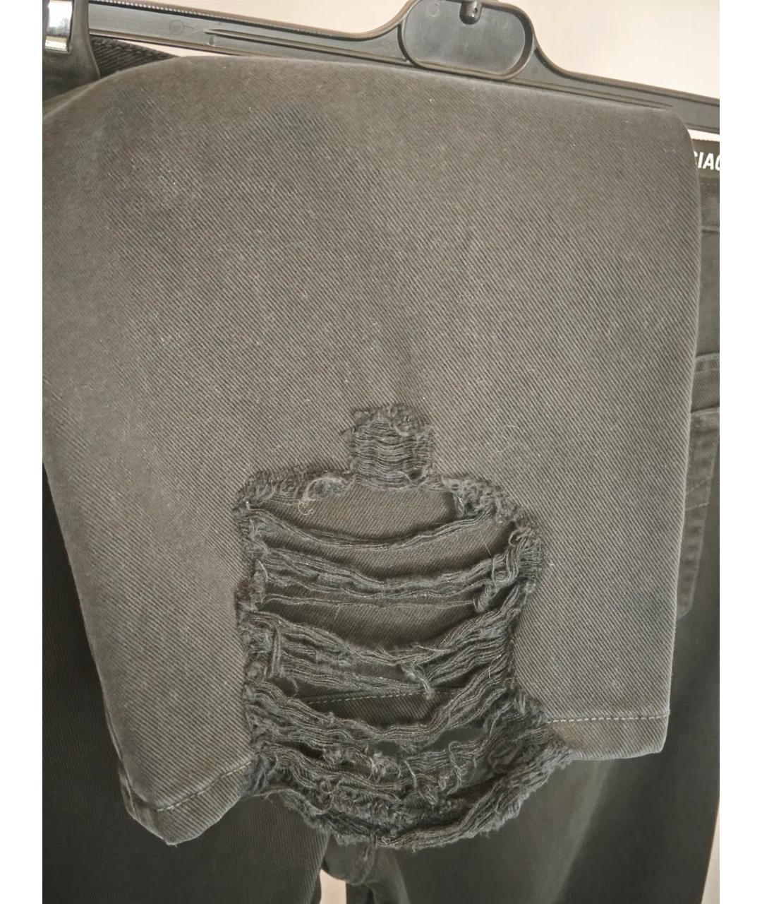 BALENCIAGA Черные хлопковые прямые джинсы, фото 8