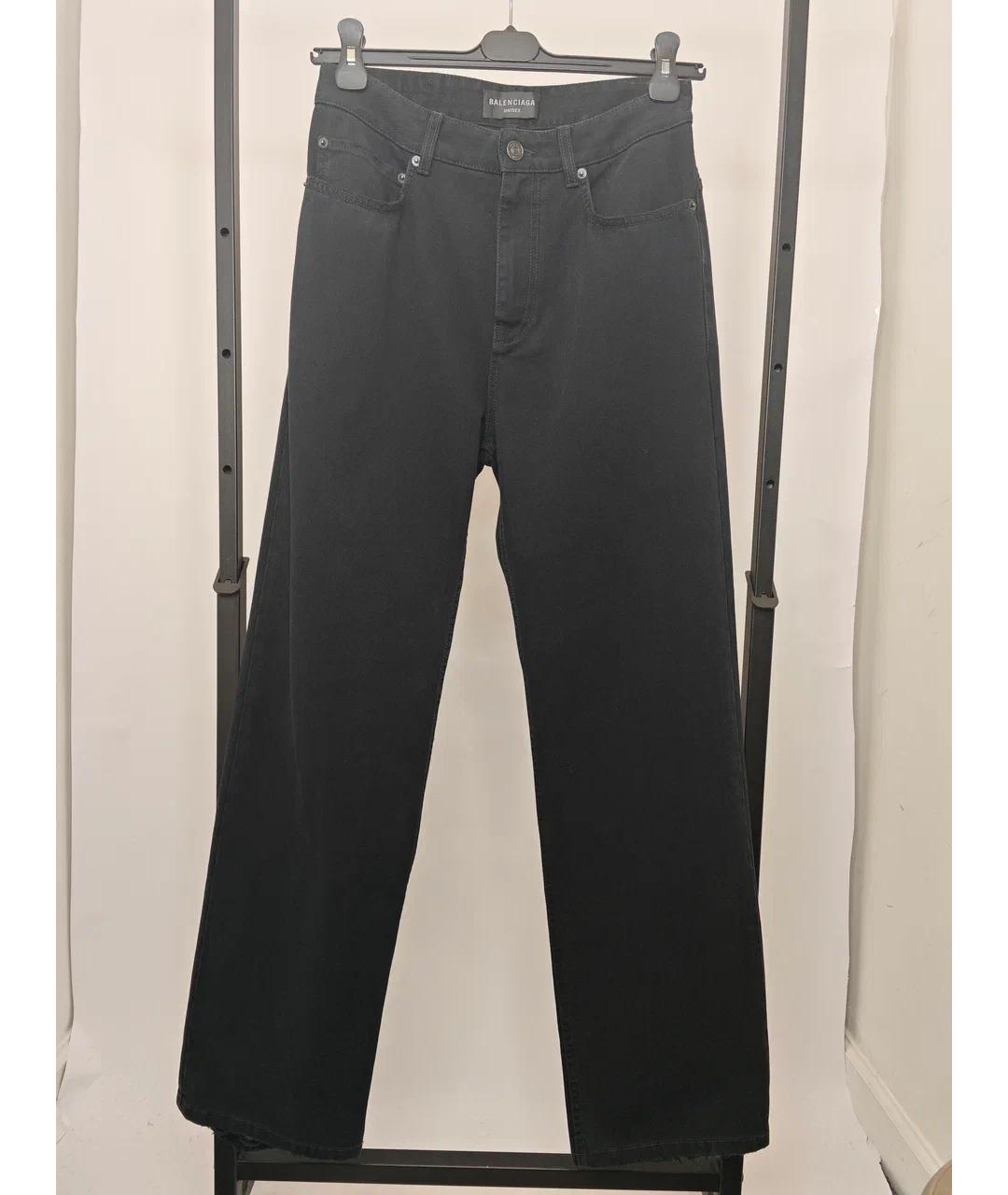 BALENCIAGA Черные хлопковые прямые джинсы, фото 7