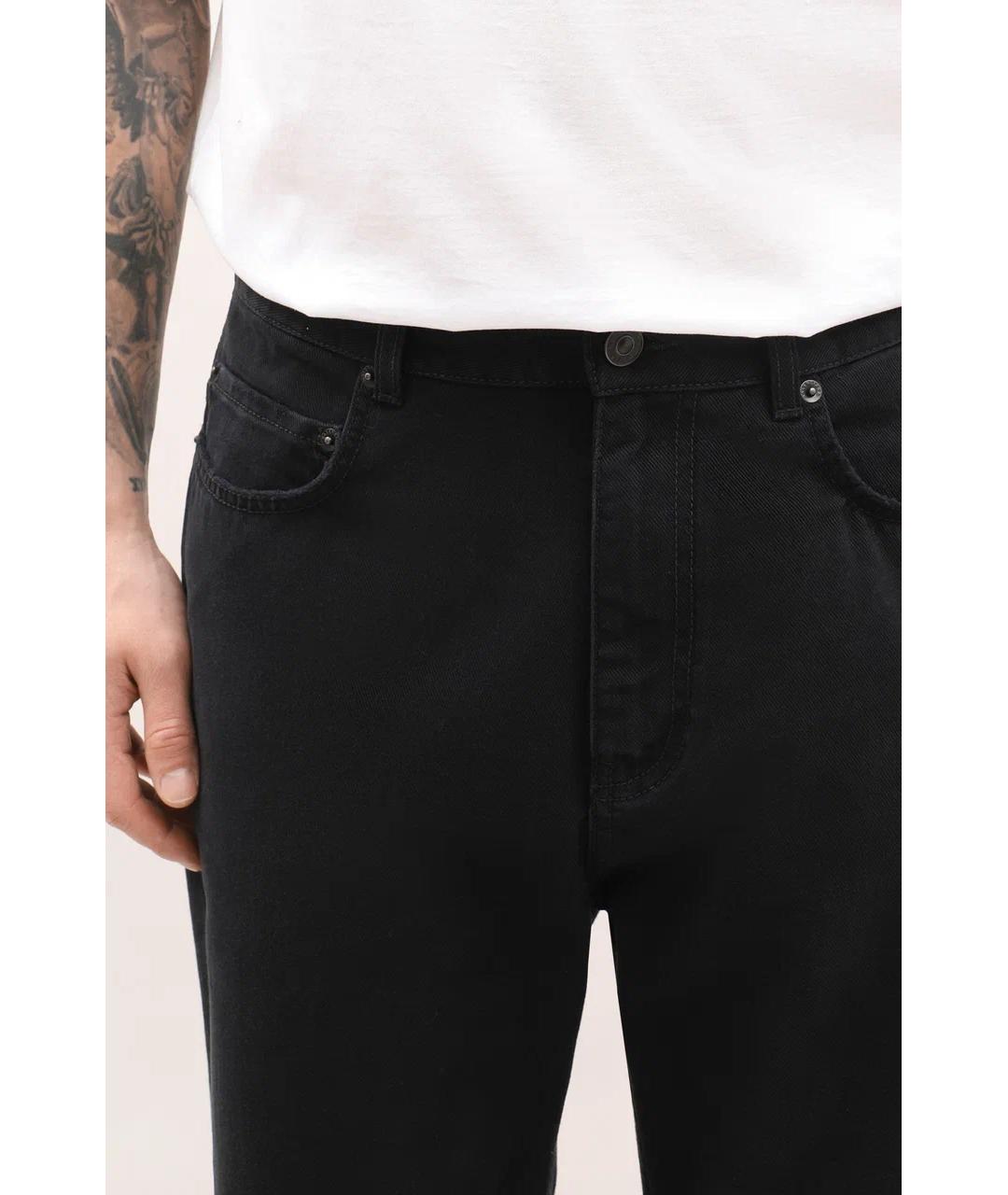 BALENCIAGA Черные хлопковые прямые джинсы, фото 4