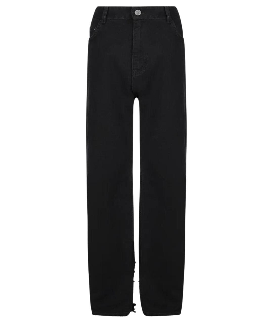 BALENCIAGA Черные хлопковые прямые джинсы, фото 1