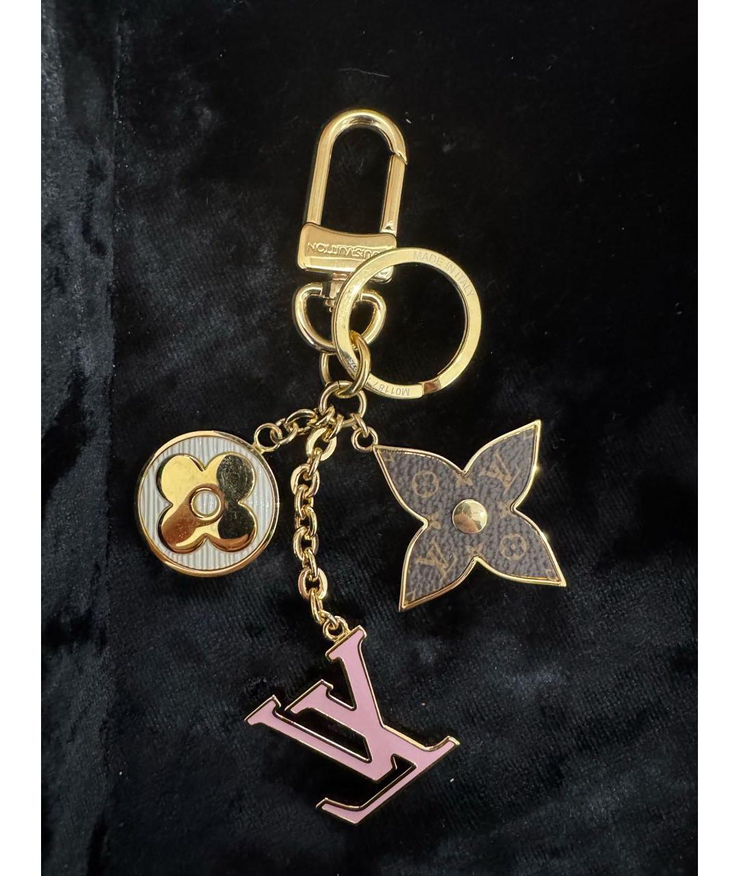 LOUIS VUITTON Коричневый брелок, фото 4