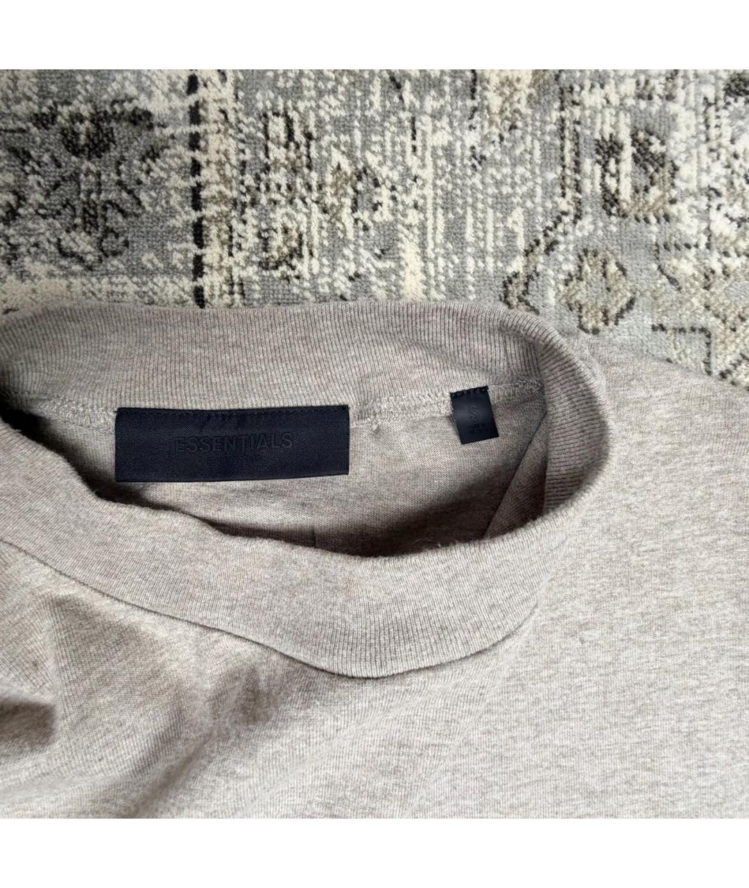 FEAR OF GOD ESSENTIALS Бежевая хлопковая футболка, фото 4