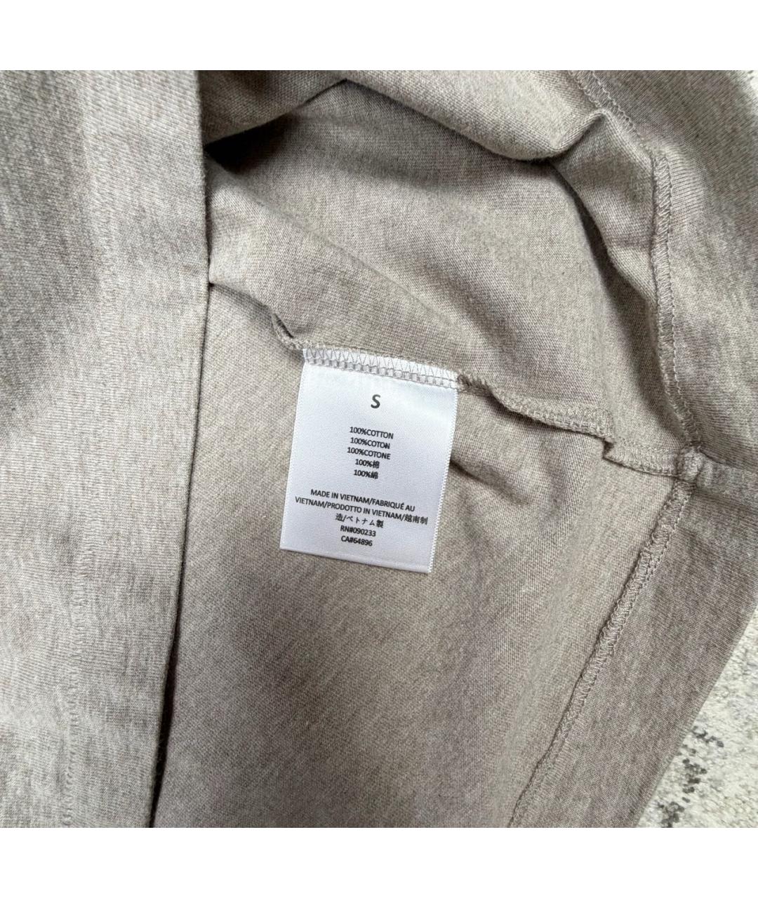 FEAR OF GOD ESSENTIALS Бежевая хлопковая футболка, фото 5