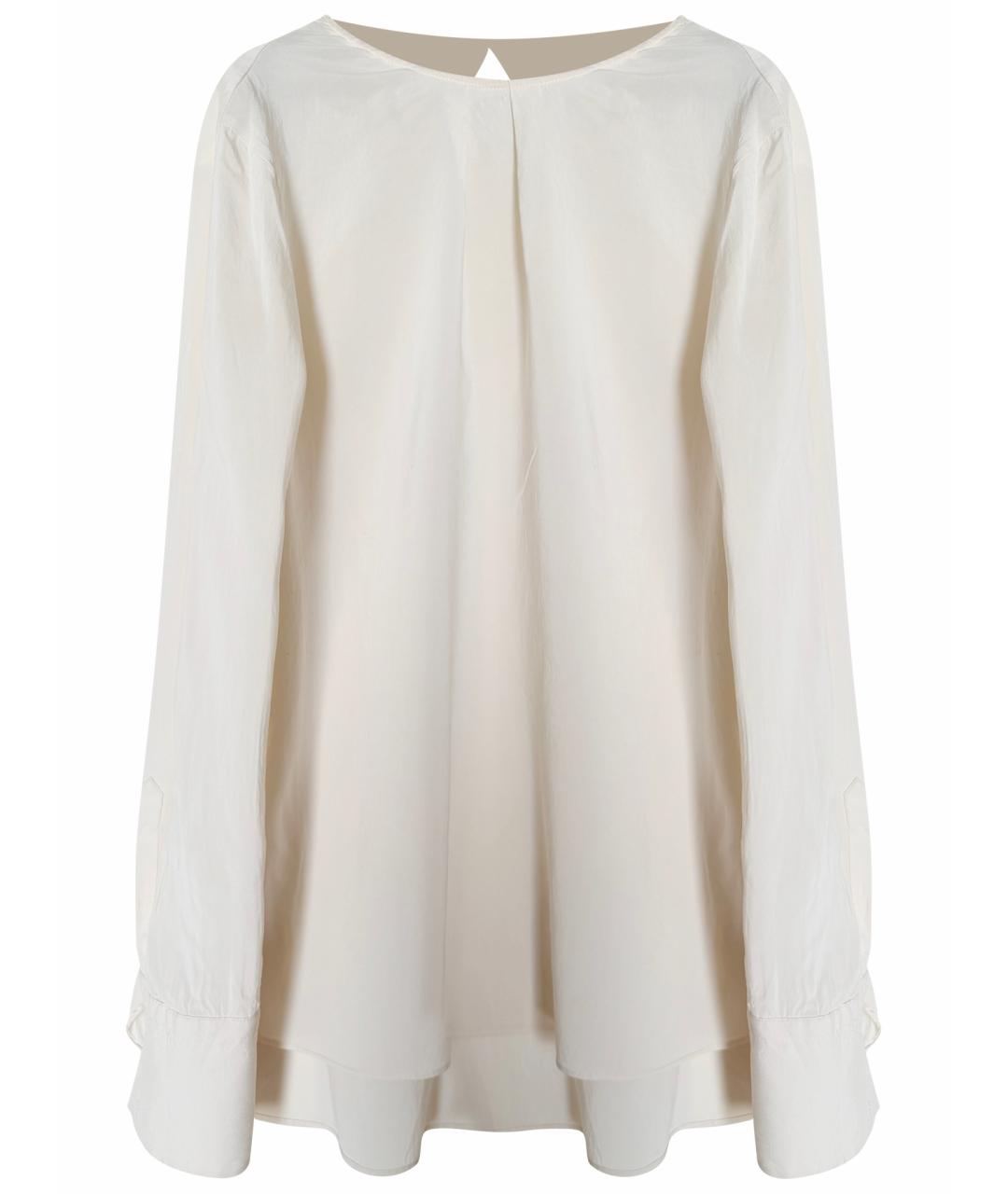 BRUNELLO CUCINELLI Белая шелковая блузы, фото 1
