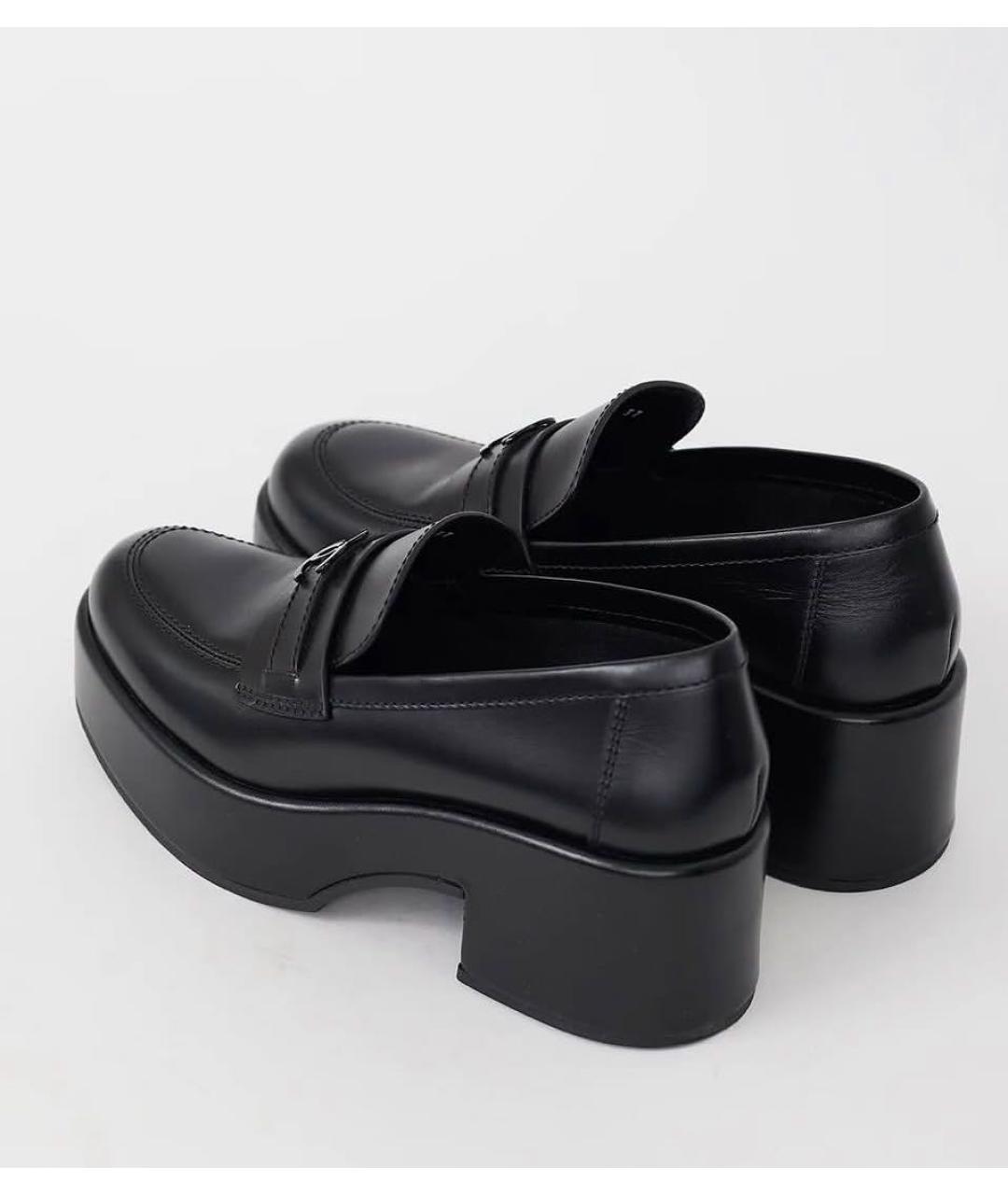CHANEL Черные кожаные лоферы, фото 3