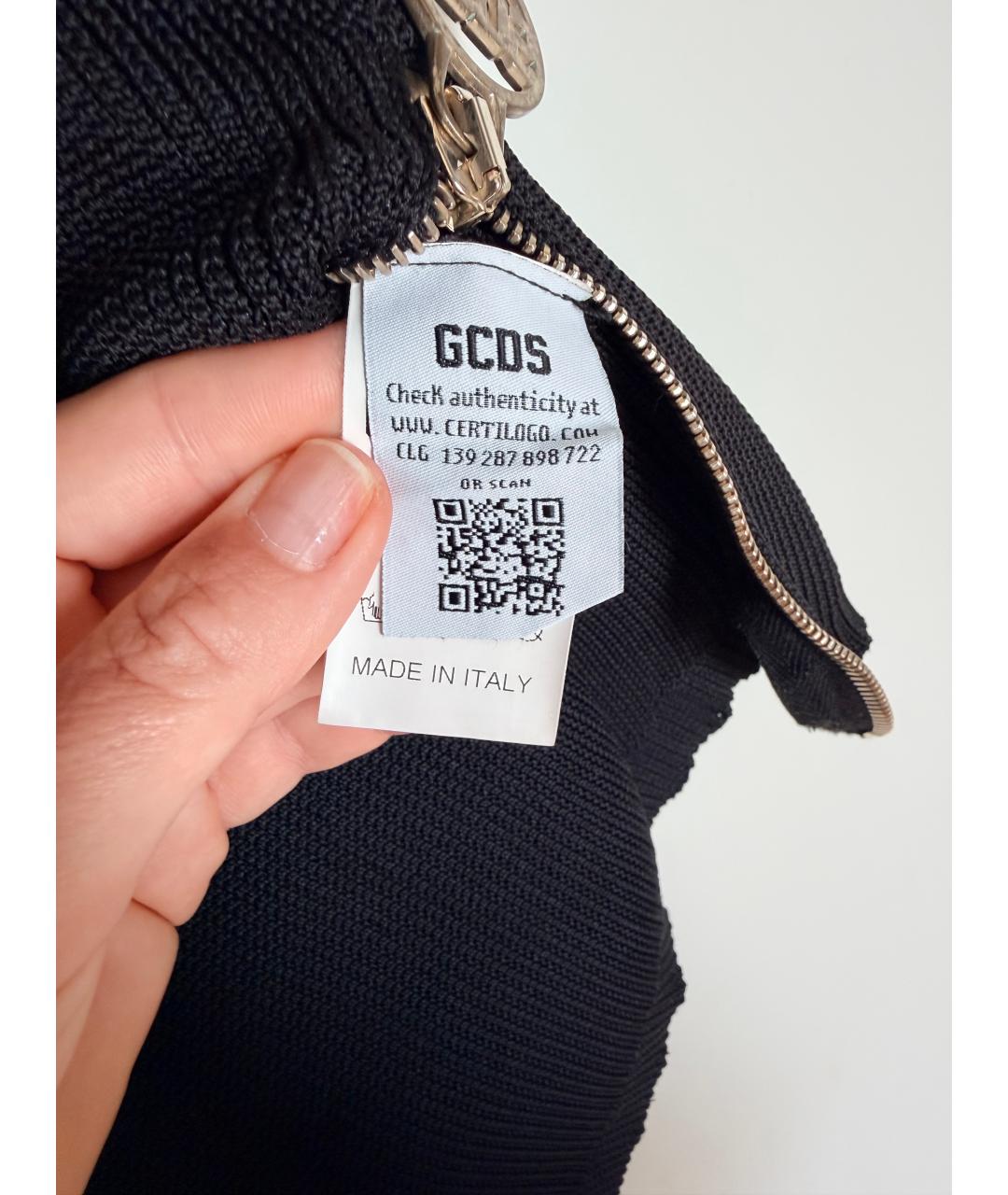 GCDS Черное полиэстеровое повседневное платье, фото 5