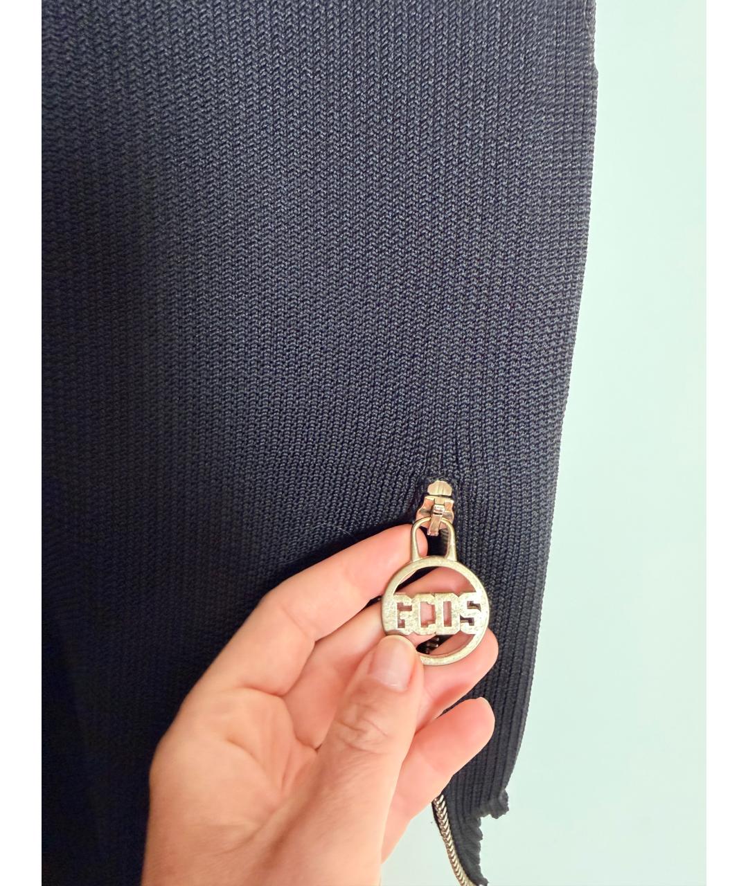 GCDS Черное полиэстеровое повседневное платье, фото 4