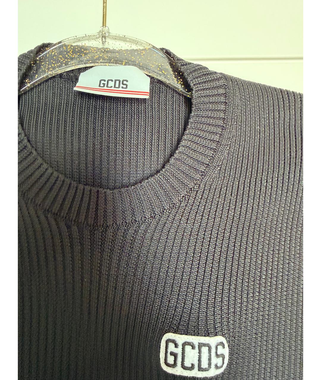 GCDS Черное полиэстеровое повседневное платье, фото 3