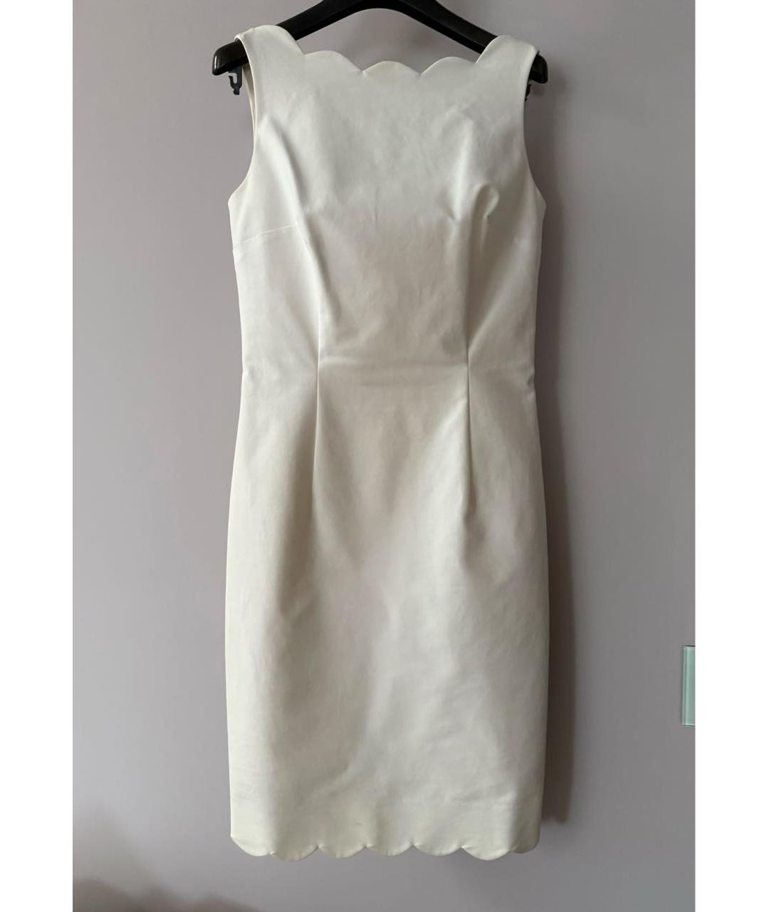 CHRISTIAN DIOR Белое хлопко-эластановое коктейльное платье, фото 7