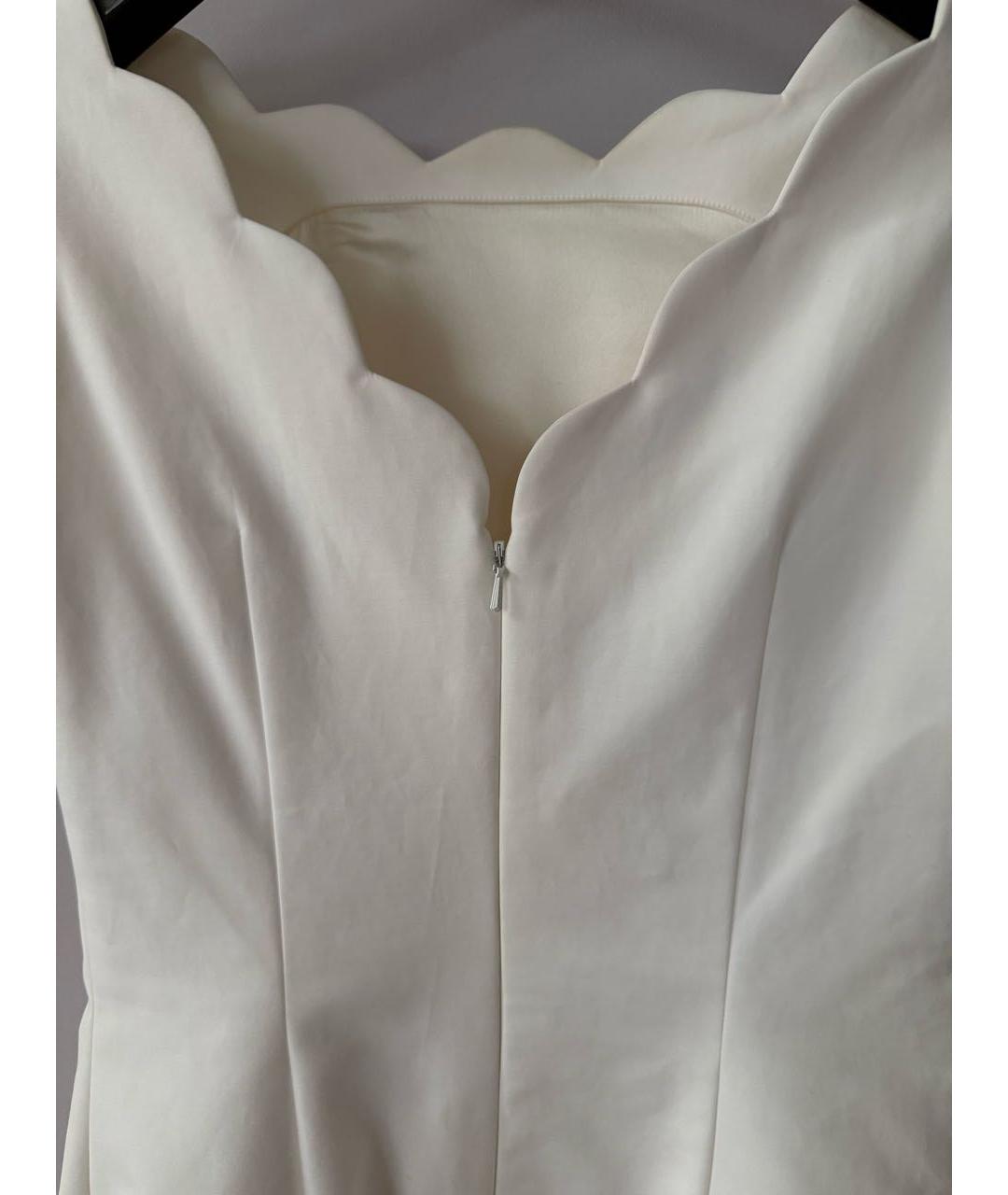 CHRISTIAN DIOR Белое хлопко-эластановое коктейльное платье, фото 5