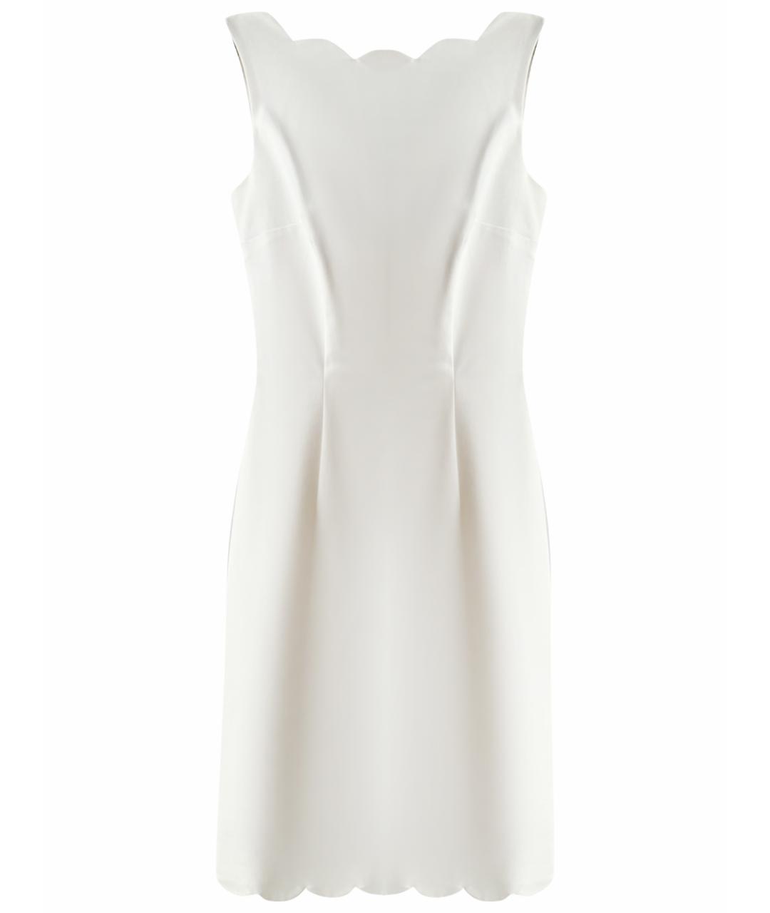 CHRISTIAN DIOR Белое хлопко-эластановое коктейльное платье, фото 1