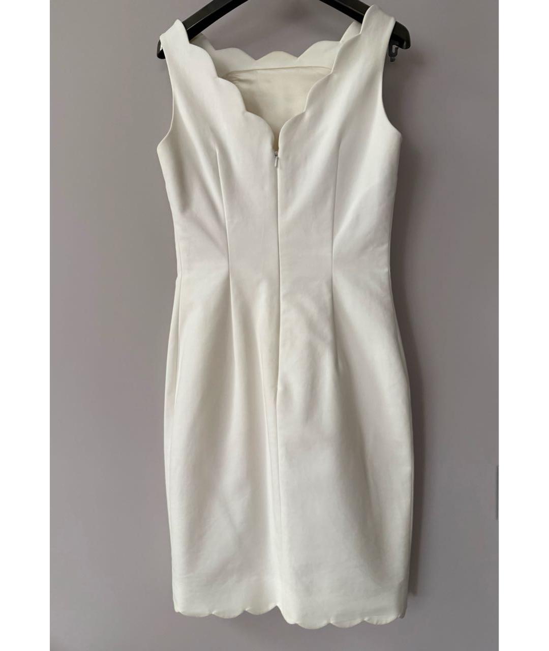 CHRISTIAN DIOR Белое хлопко-эластановое коктейльное платье, фото 2