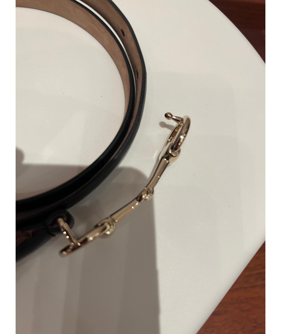 GUCCI Черный кожаный ремень, фото 7