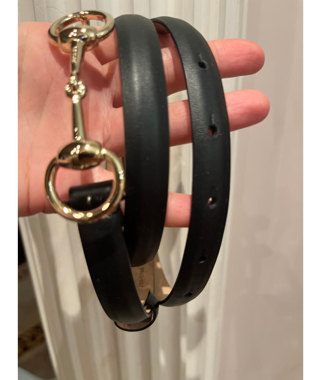 GUCCI Черный кожаный ремень, фото 9