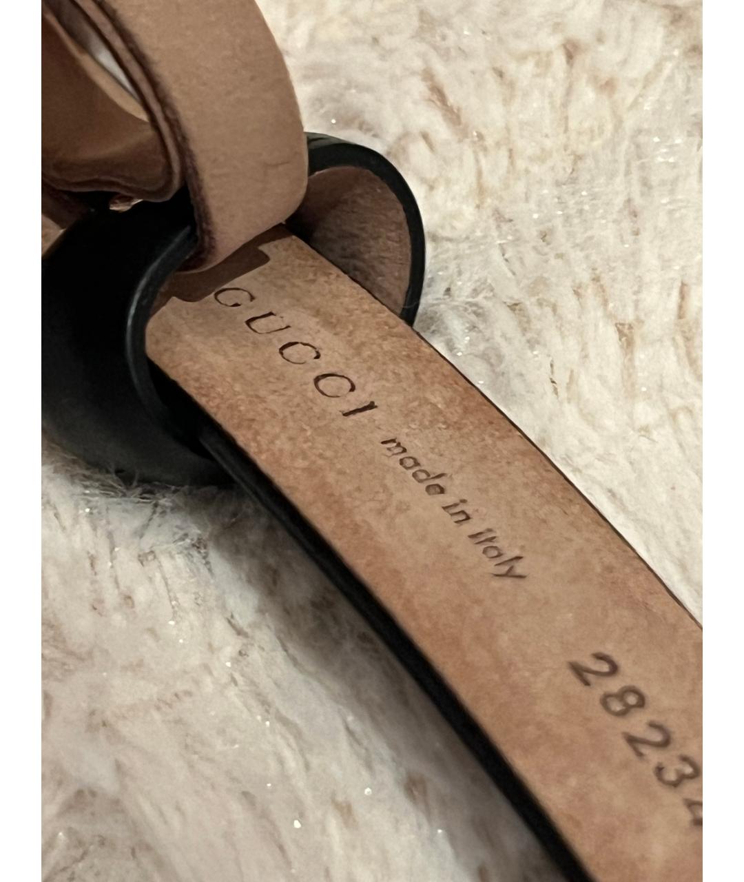 GUCCI Черный кожаный ремень, фото 3