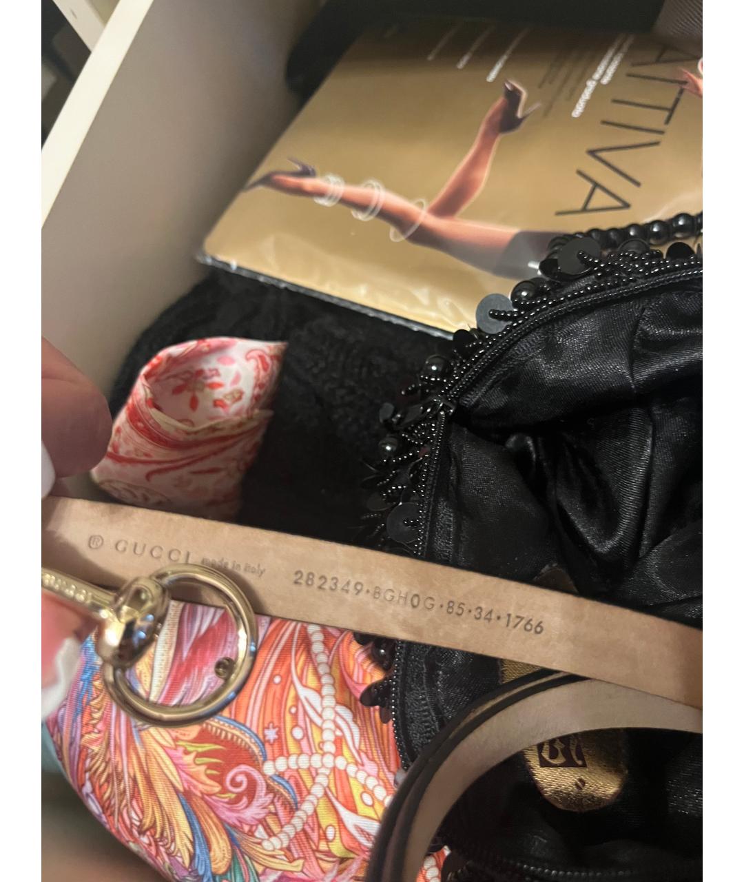 GUCCI Черный кожаный ремень, фото 4