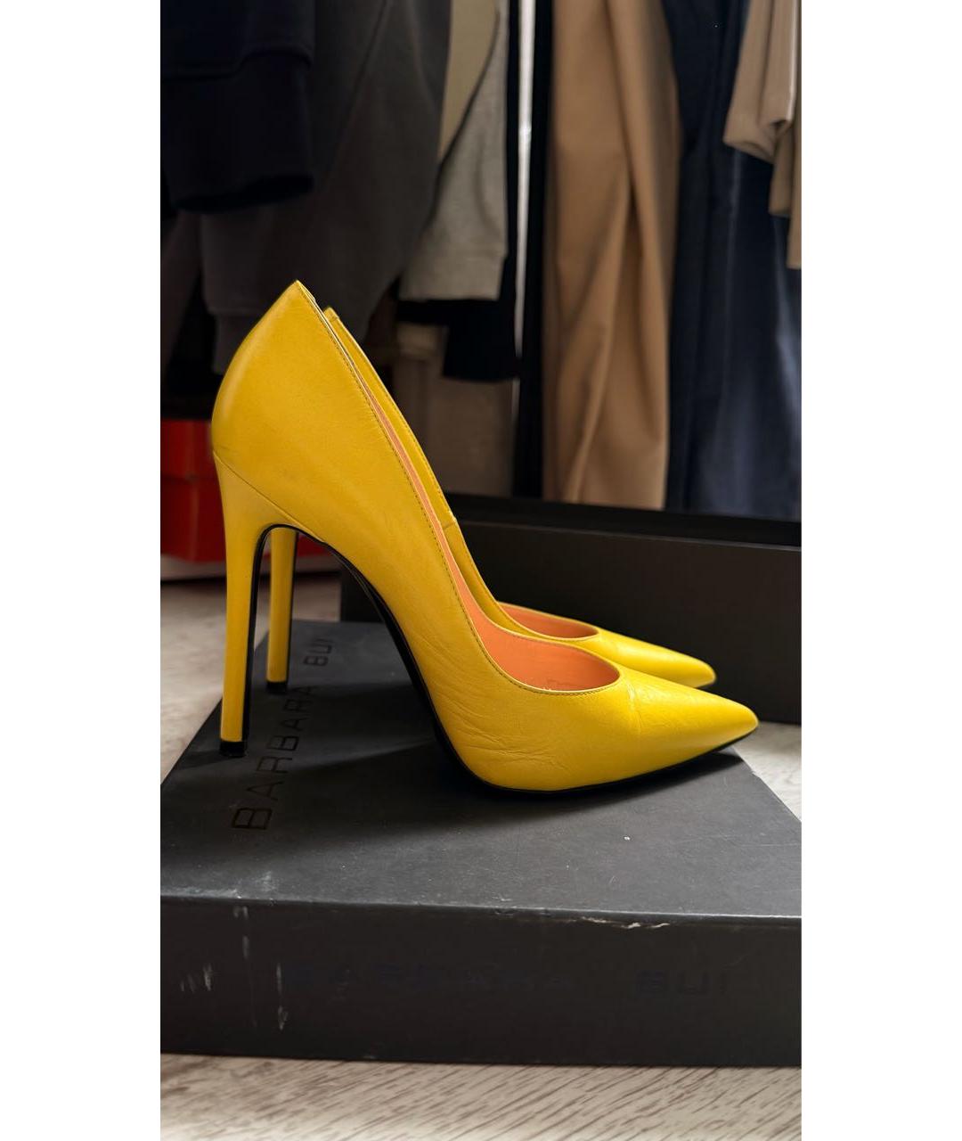 BARBARA BUI Желтые кожаные туфли, фото 5