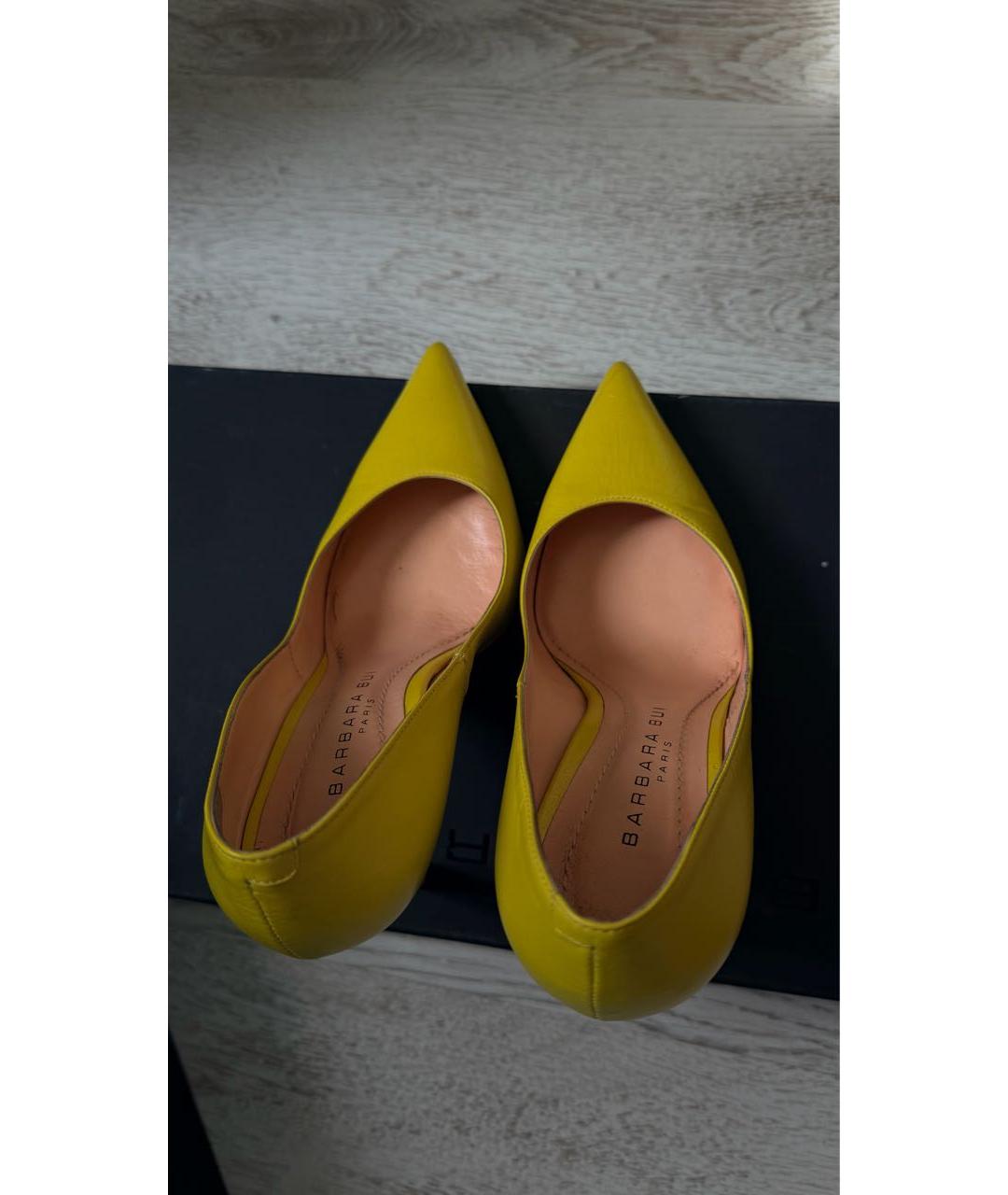 BARBARA BUI Желтые кожаные туфли, фото 3