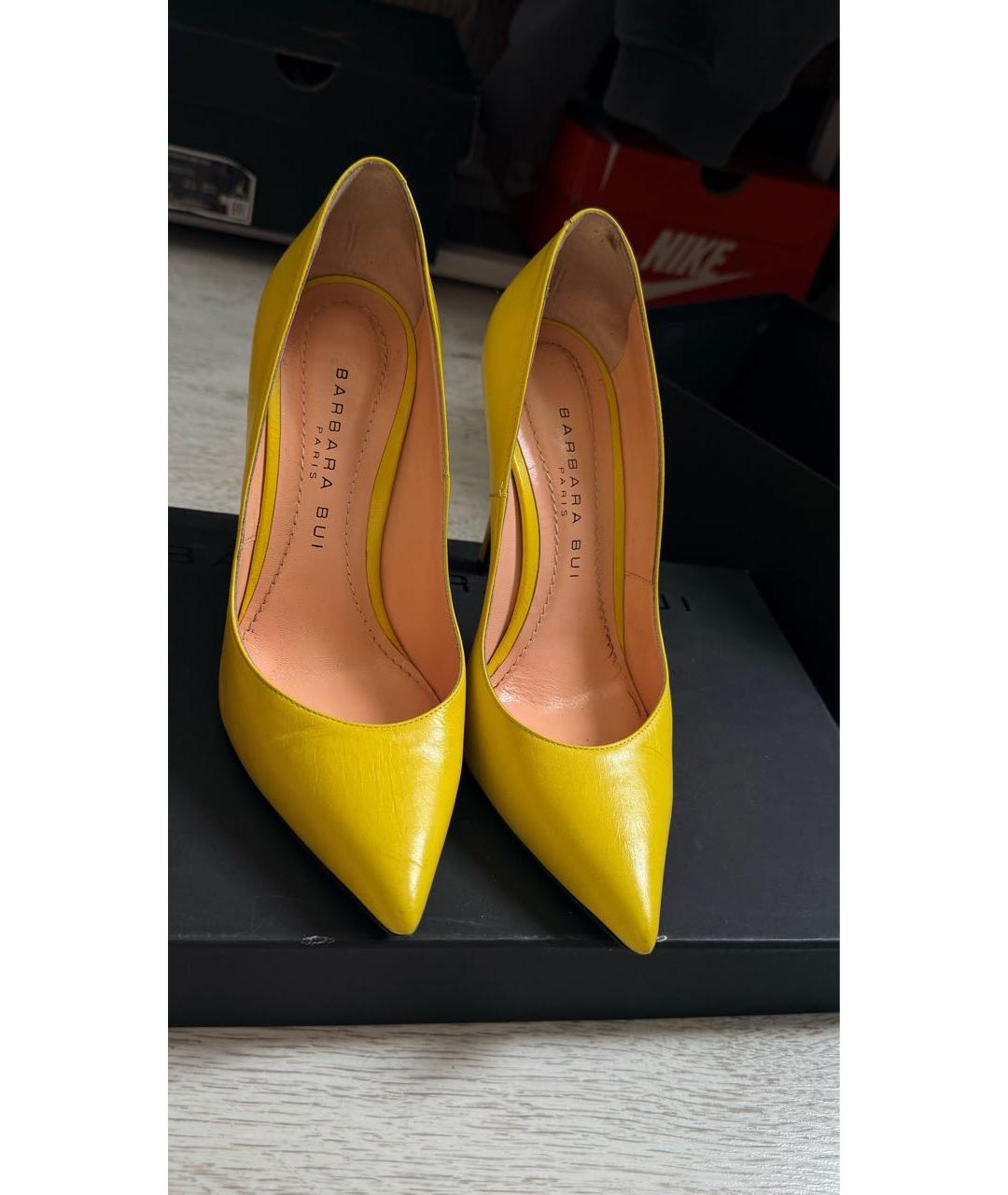 BARBARA BUI Желтые кожаные туфли, фото 2