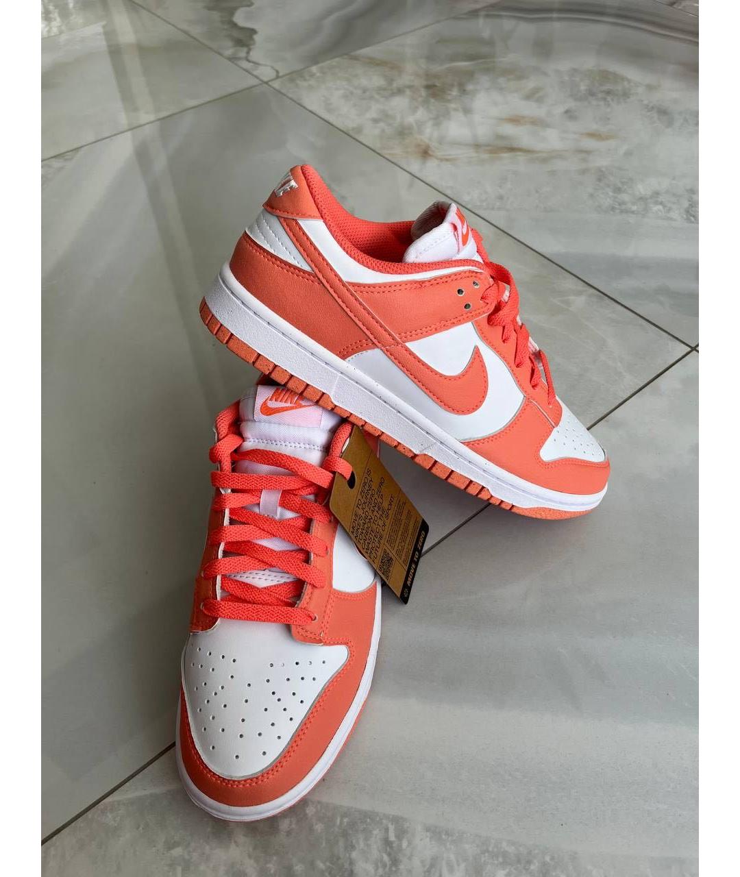 NIKE Оранжевое кожаные кроссовки, фото 3