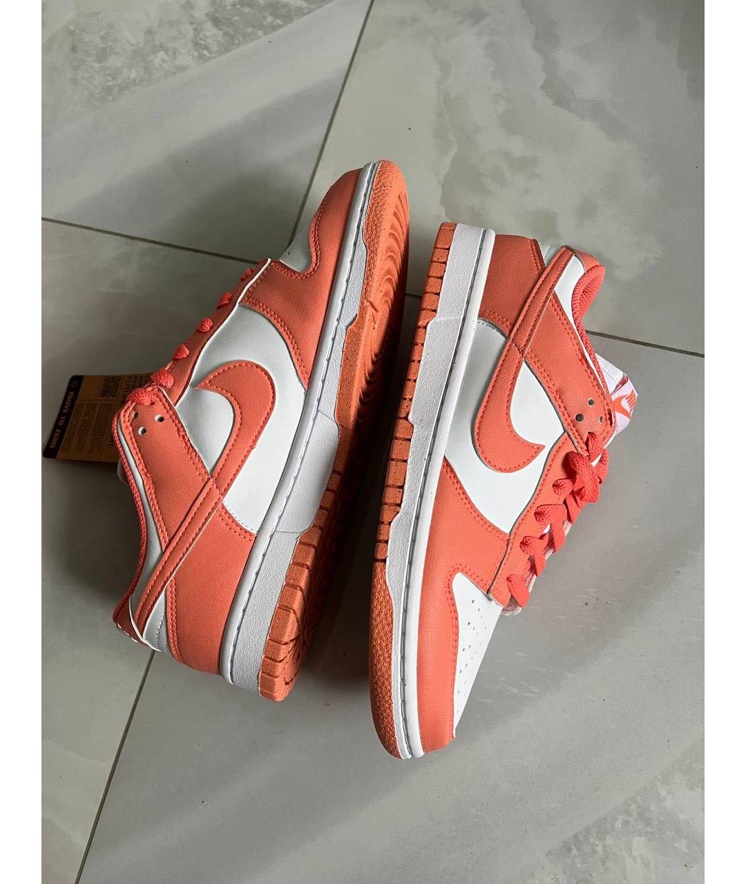 NIKE Оранжевое кожаные кроссовки, фото 5