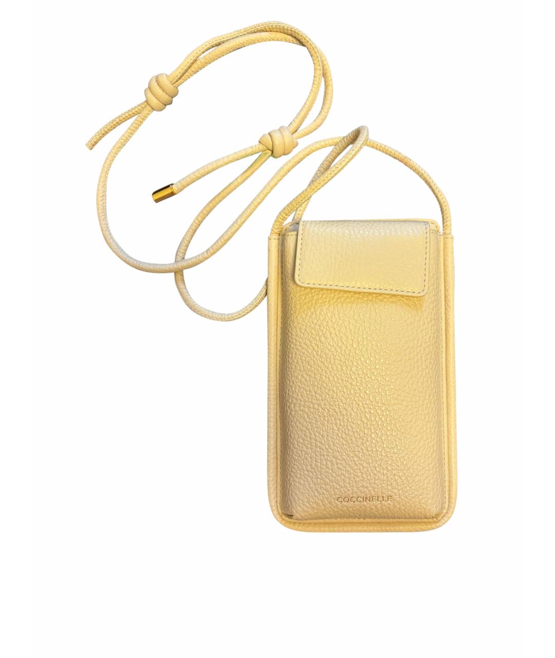 COCCINELLE Бежевая кожаная сумка через плечо, фото 7