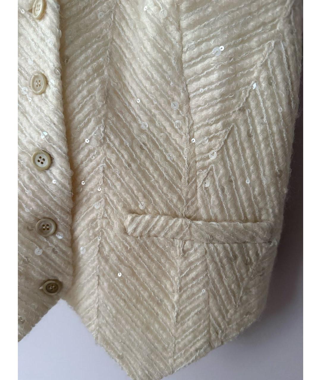 BRUNELLO CUCINELLI Белый шелковый жилет, фото 4