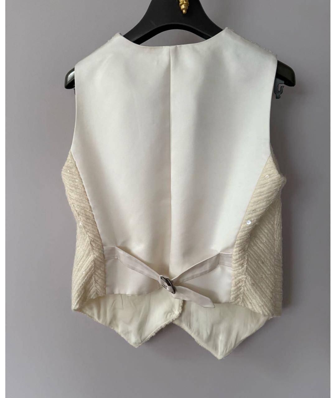 BRUNELLO CUCINELLI Белый шелковый жилет, фото 2