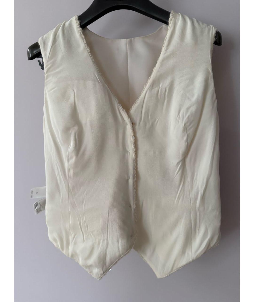 BRUNELLO CUCINELLI Белый шелковый жилет, фото 3