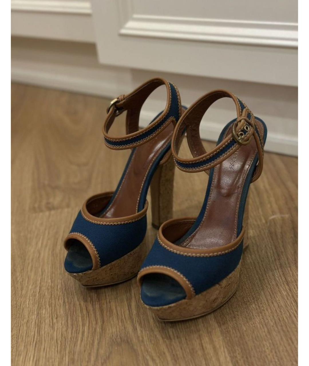 SERGIO ROSSI Темно-синие босоножки, фото 2