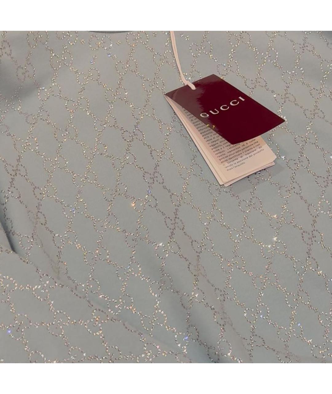 GUCCI Голубая хлопковая водолазка, фото 6