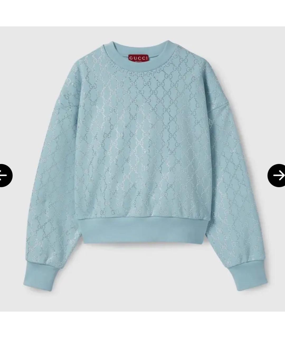 GUCCI Голубая хлопковая водолазка, фото 4