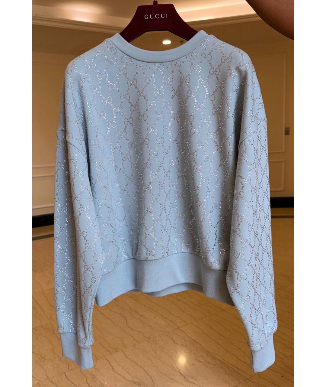 GUCCI Голубая хлопковая водолазка, фото 2