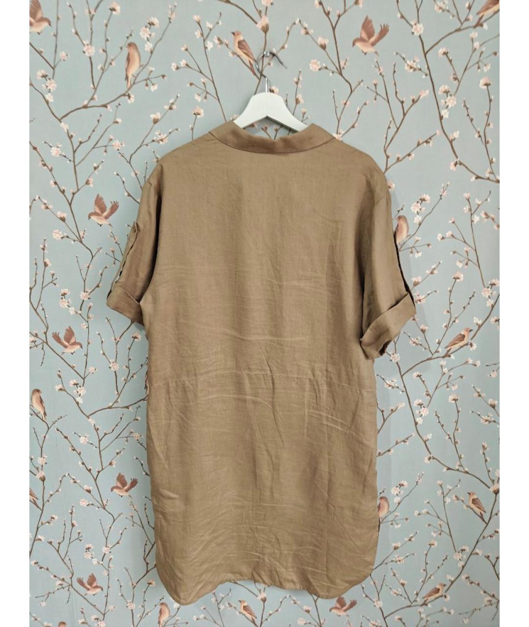 12 STOREEZ Бежевое льняное повседневное платье, фото 2