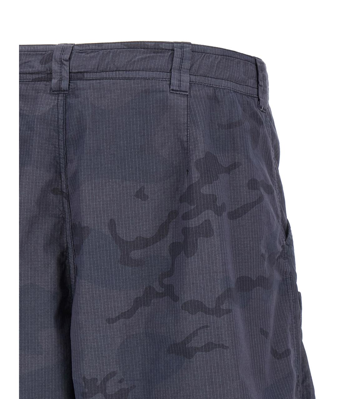 STONE ISLAND Синие хлопковые шорты, фото 4