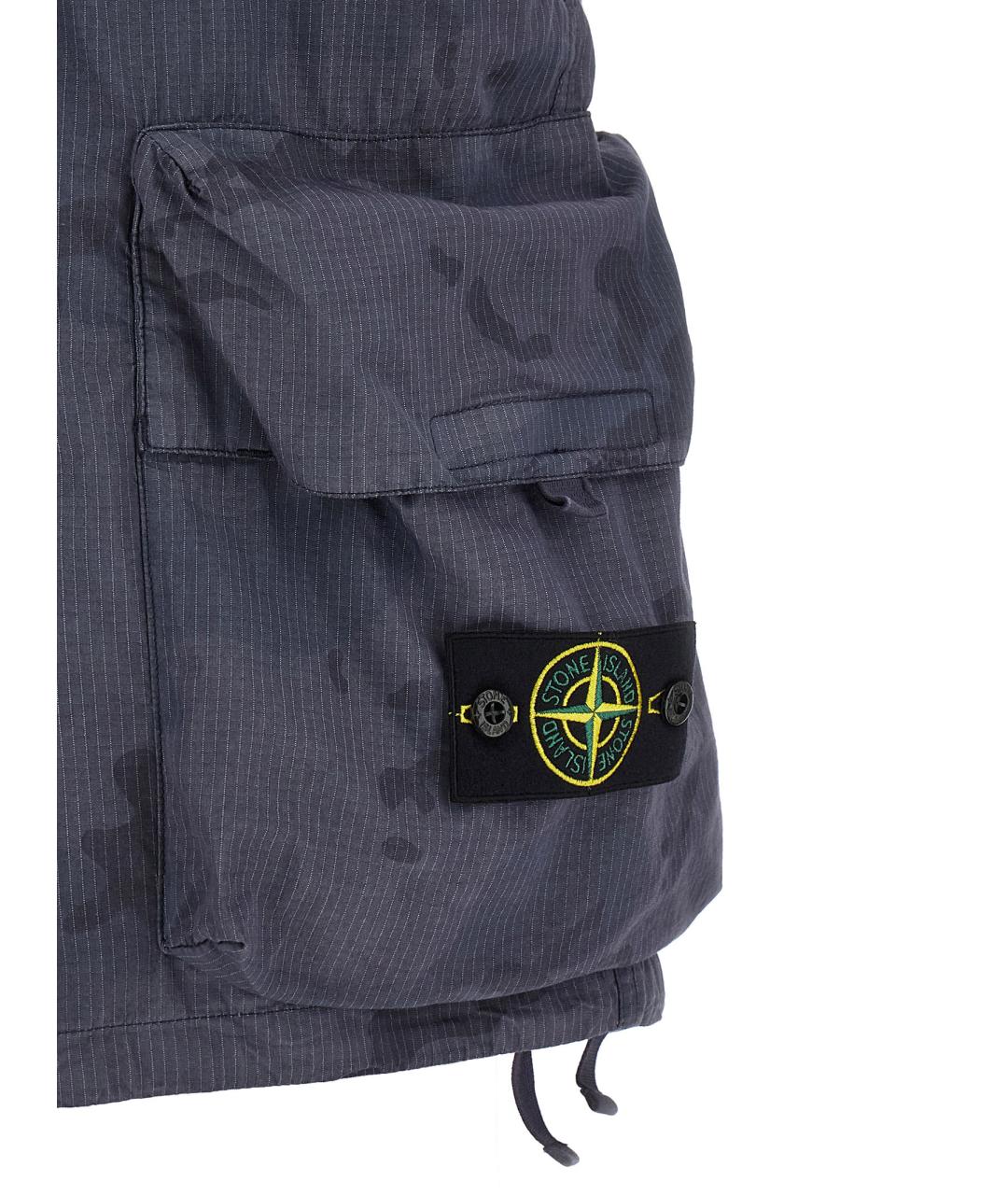 STONE ISLAND Синие хлопковые шорты, фото 5