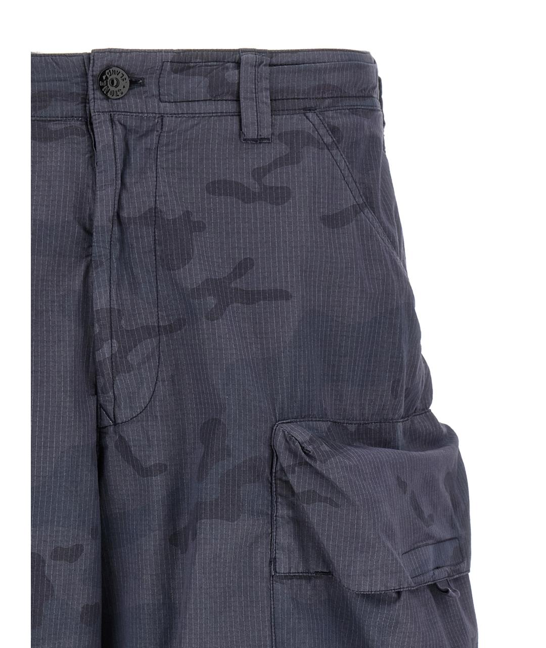 STONE ISLAND Синие хлопковые шорты, фото 3