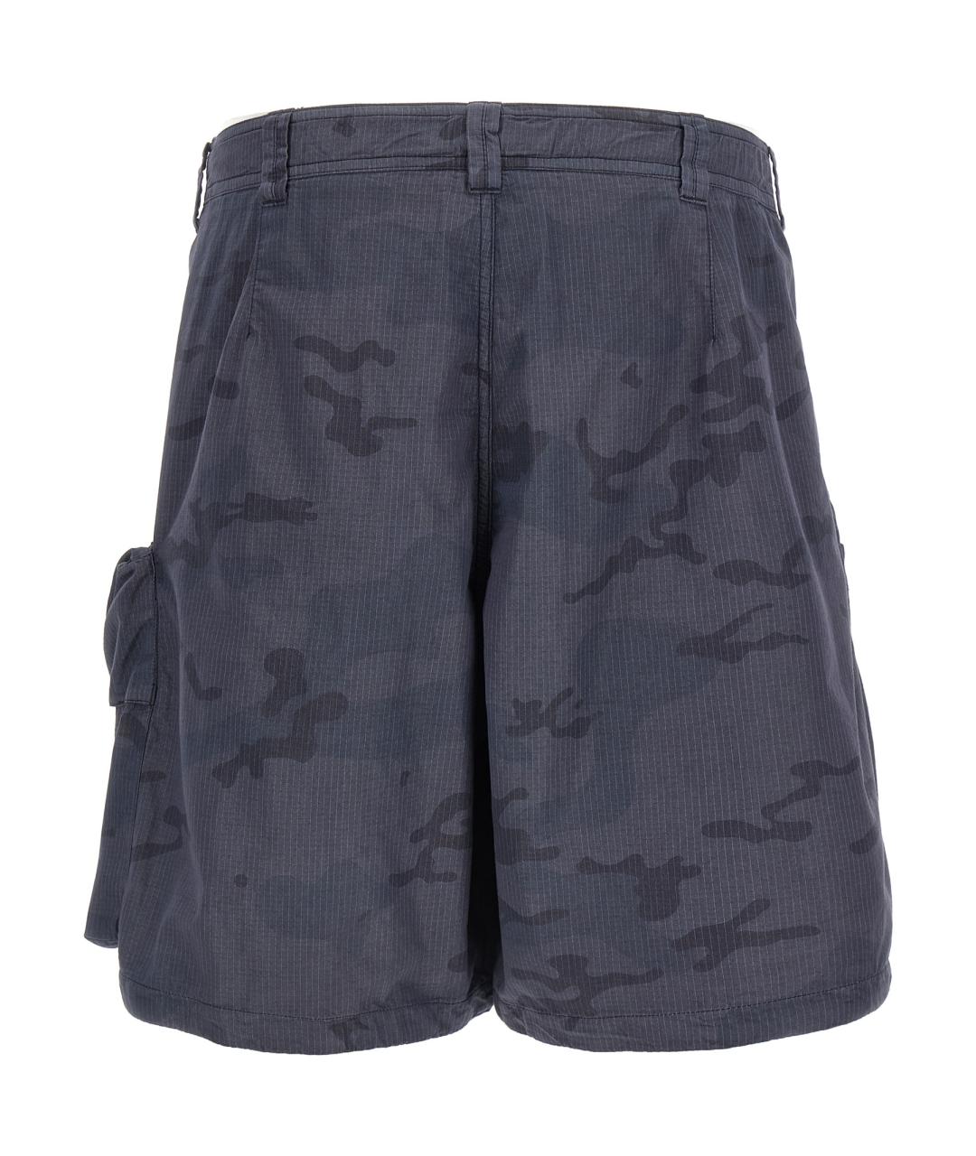 STONE ISLAND Синие хлопковые шорты, фото 2