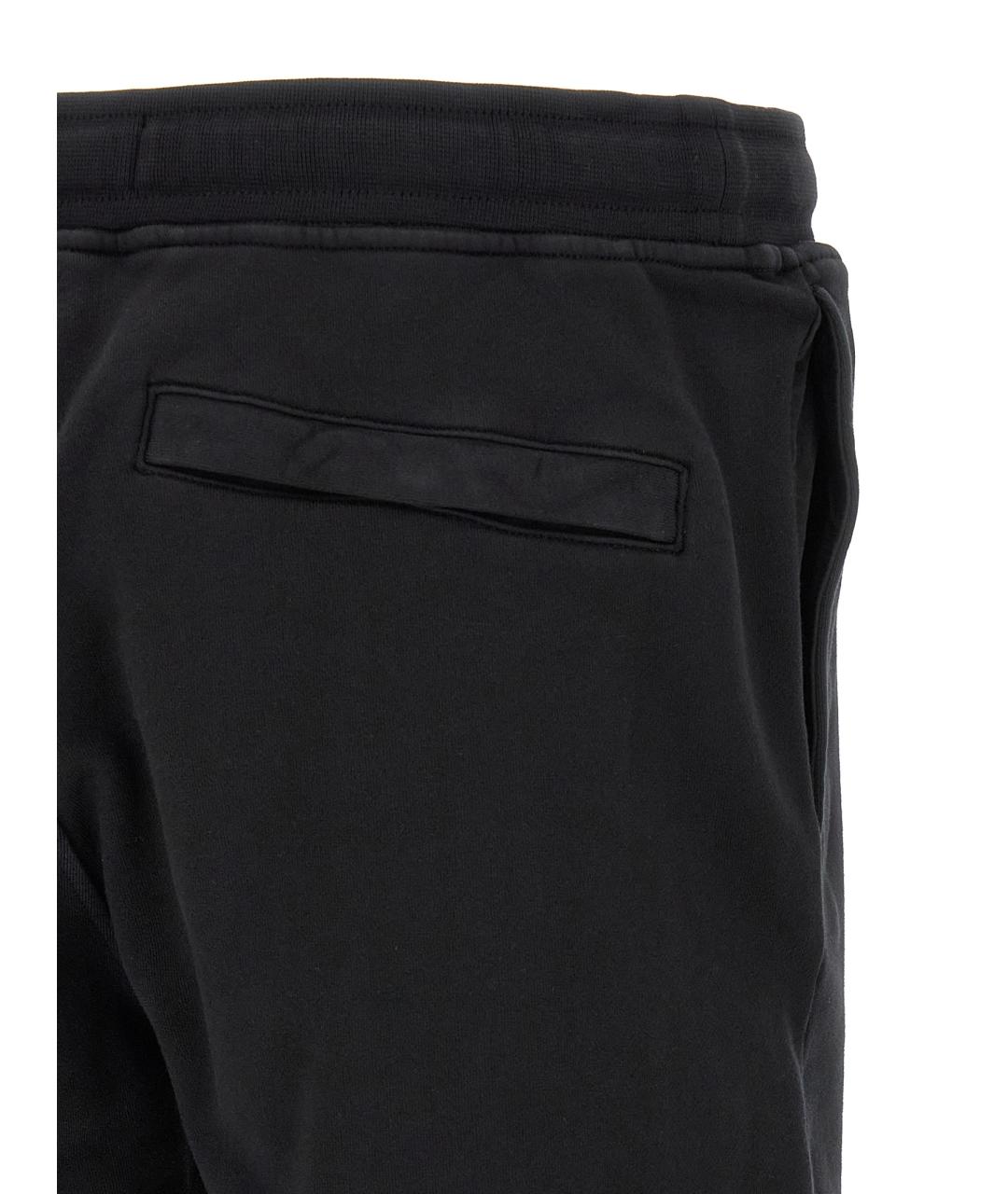 STONE ISLAND Черные хлопковые шорты, фото 4