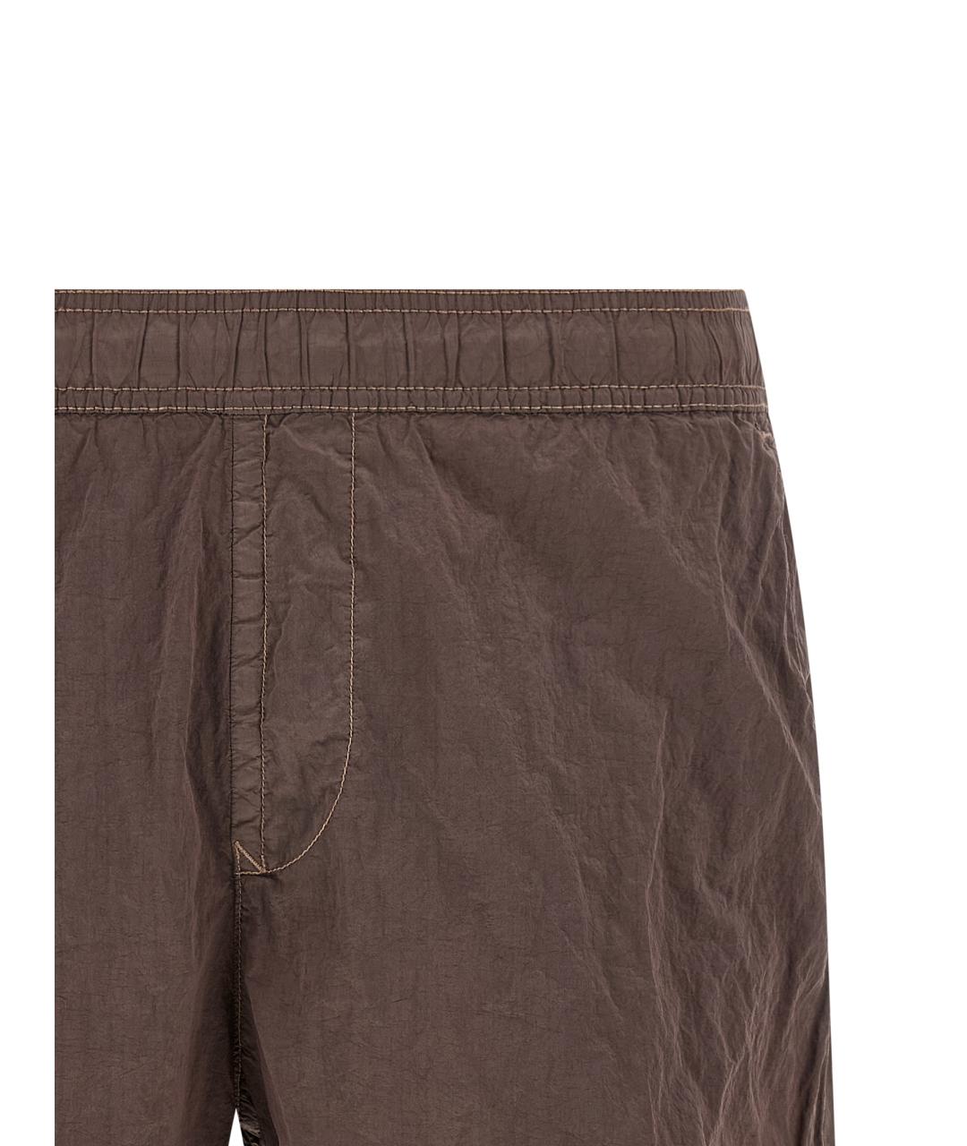 STONE ISLAND Коричневые полиамидовые шорты, фото 3
