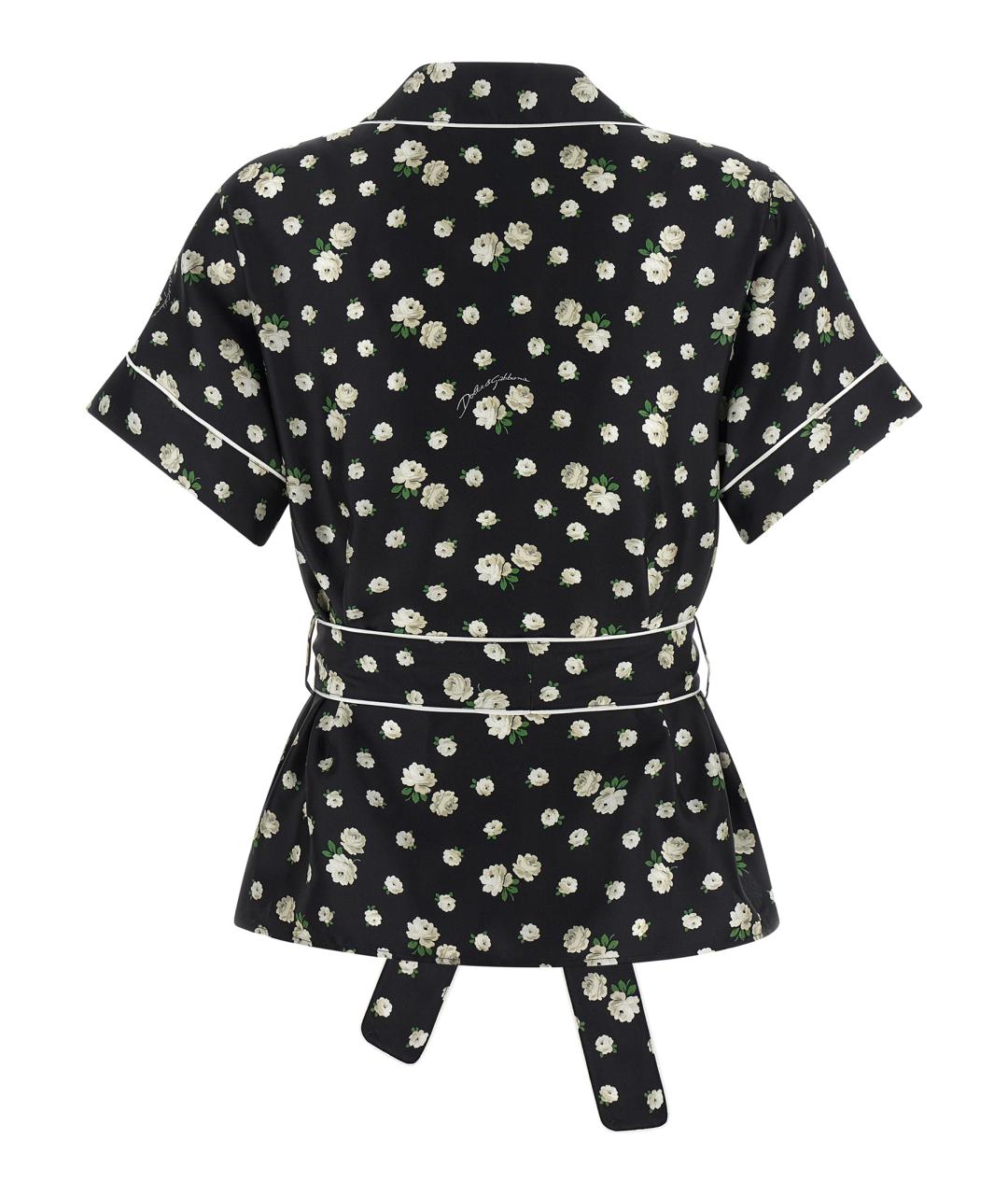 DOLCE&GABBANA Черная шелковая рубашка, фото 2