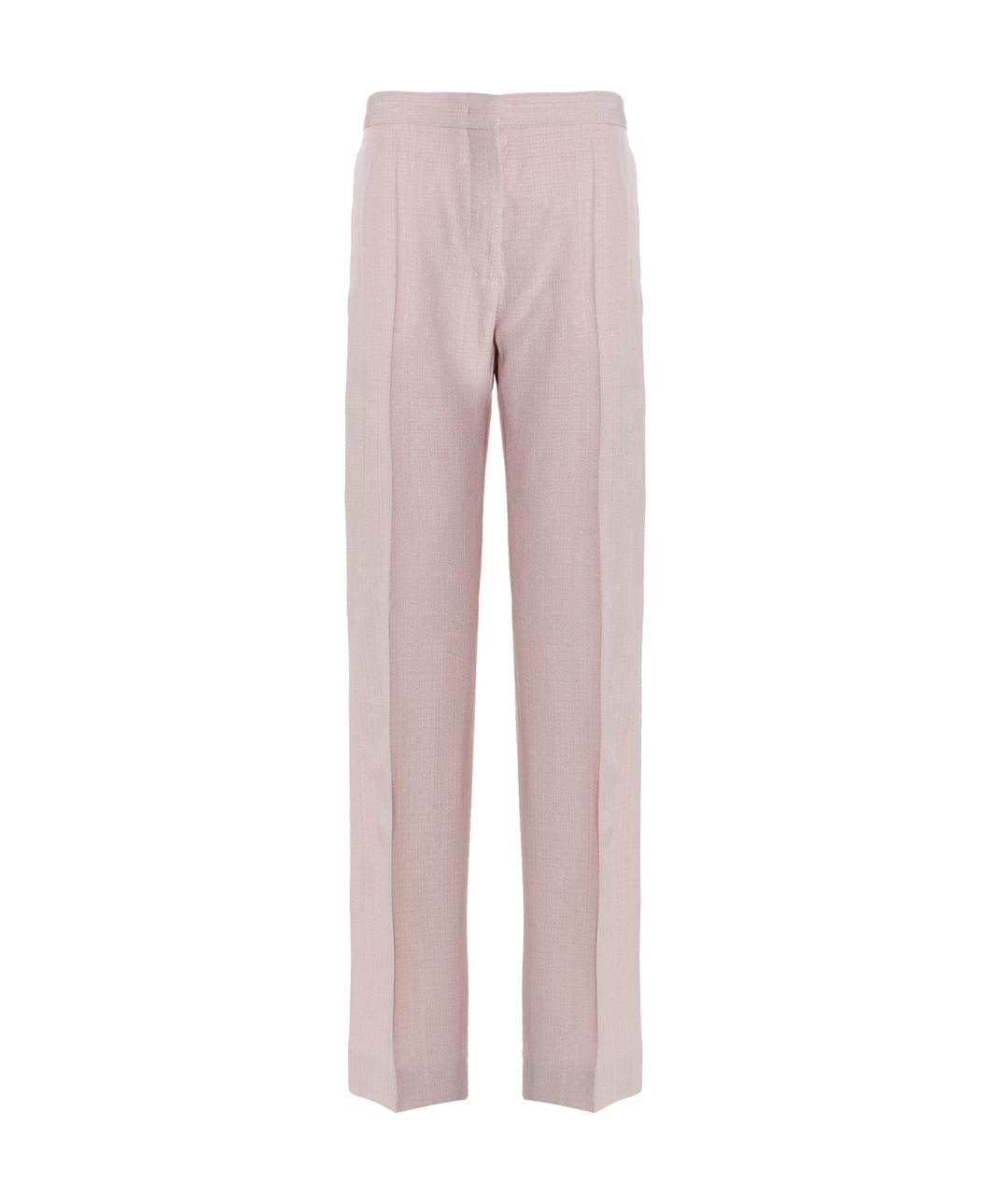 JIL SANDER Розовые вискозные прямые брюки, фото 1