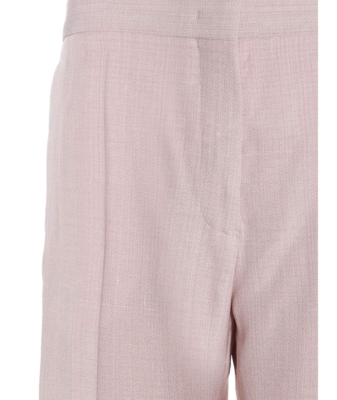 JIL SANDER Розовые вискозные прямые брюки, фото 3