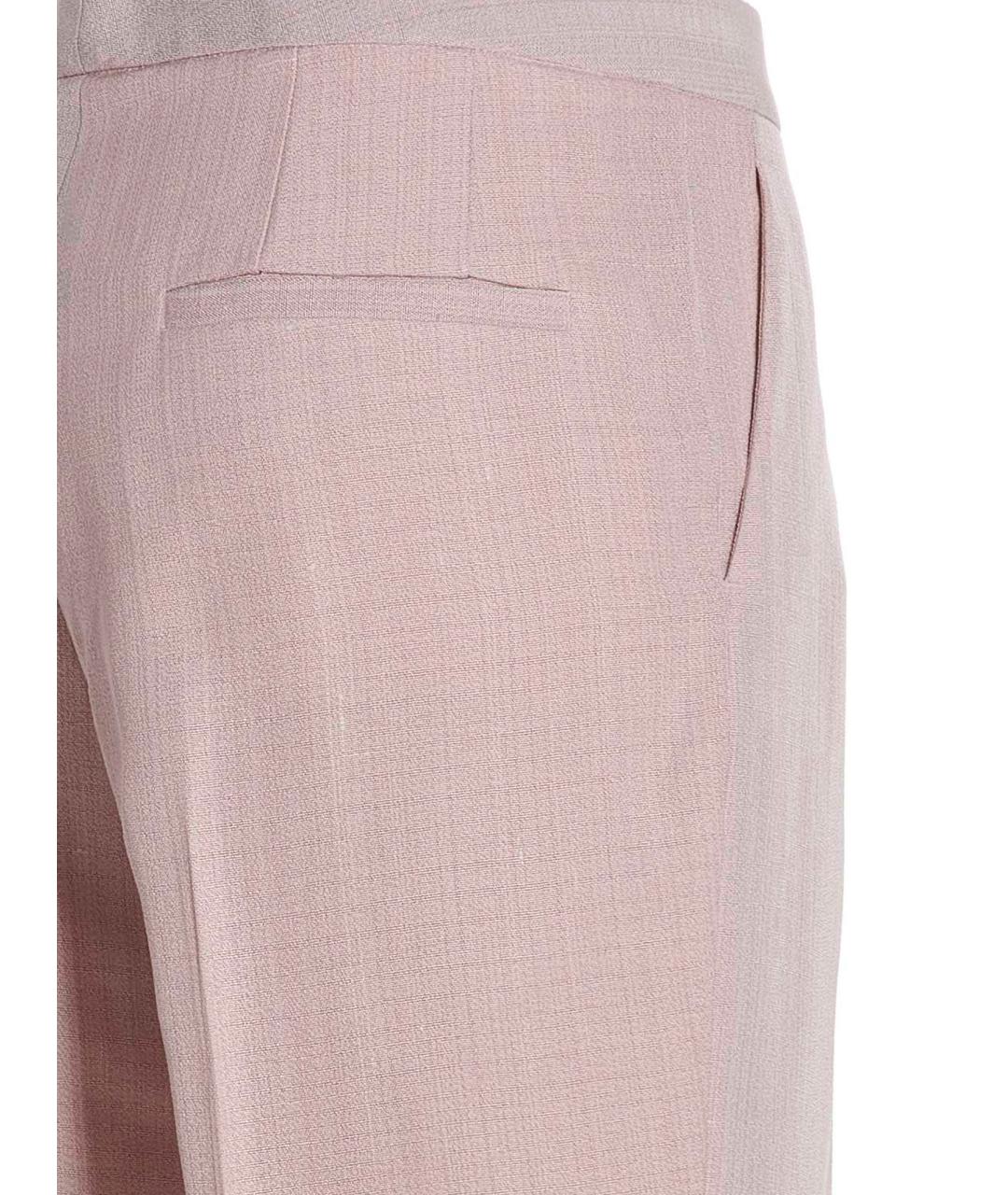 JIL SANDER Розовые вискозные прямые брюки, фото 4