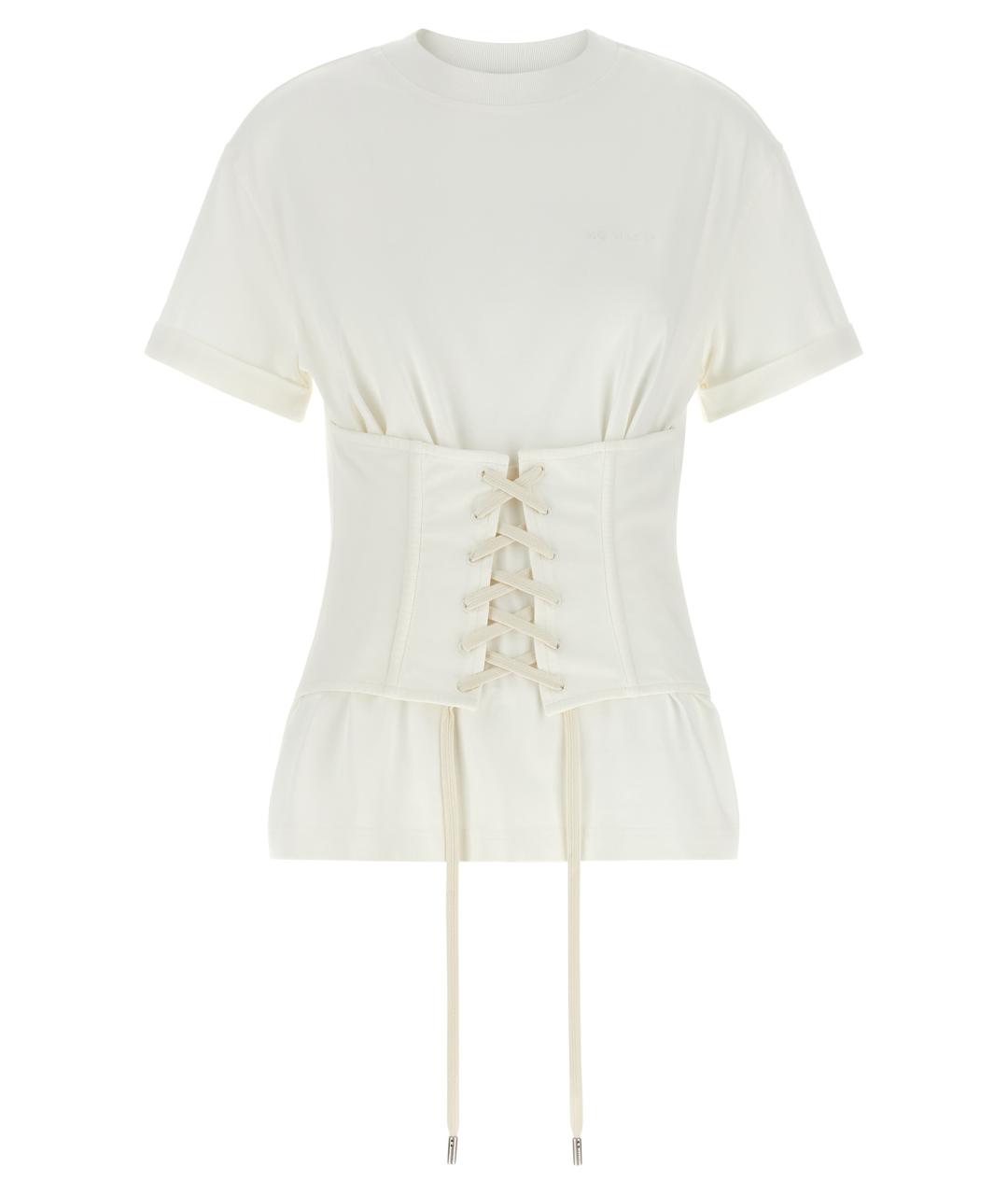 ALEXANDER MCQUEEN Белая хлопковая футболка, фото 1