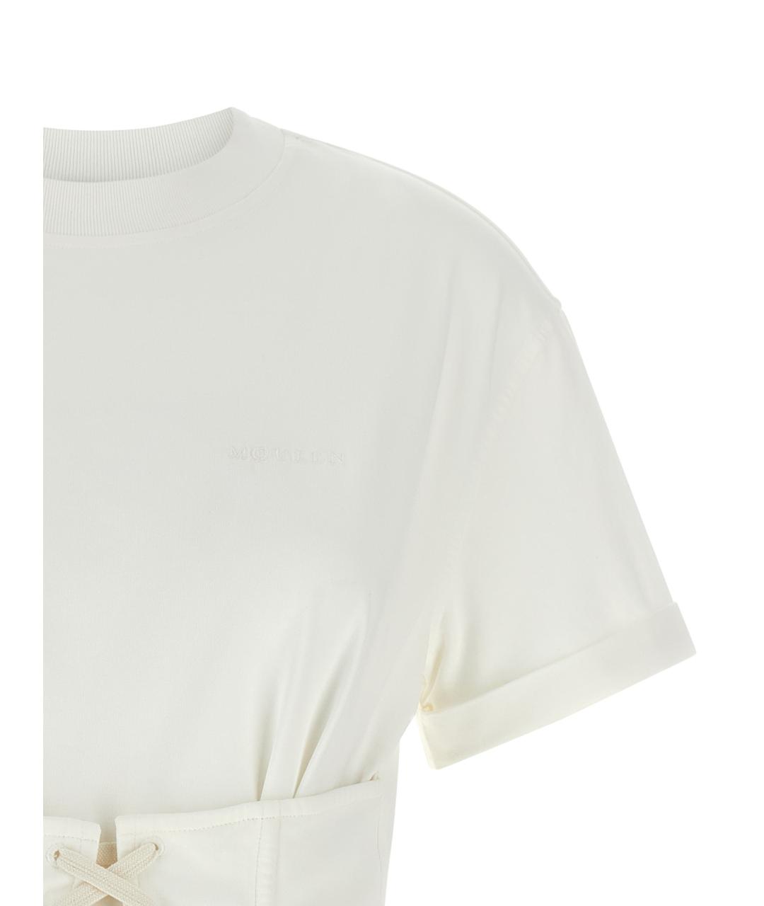 ALEXANDER MCQUEEN Белая хлопковая футболка, фото 3