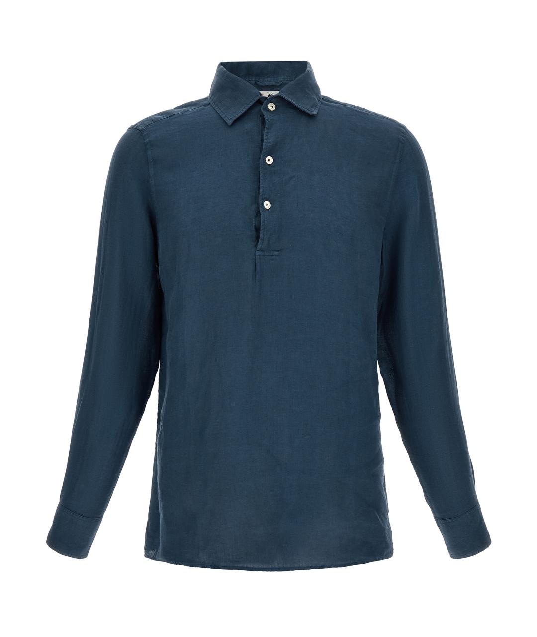 MC2 SAINT BARTH Темно-синее поло с длинным рукавом, фото 1