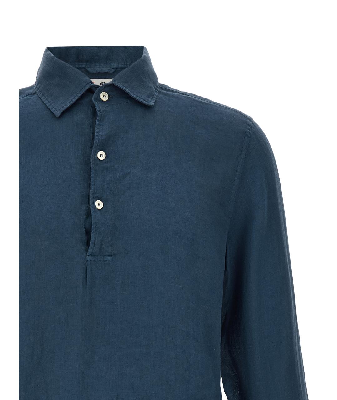 MC2 SAINT BARTH Темно-синее поло с длинным рукавом, фото 3