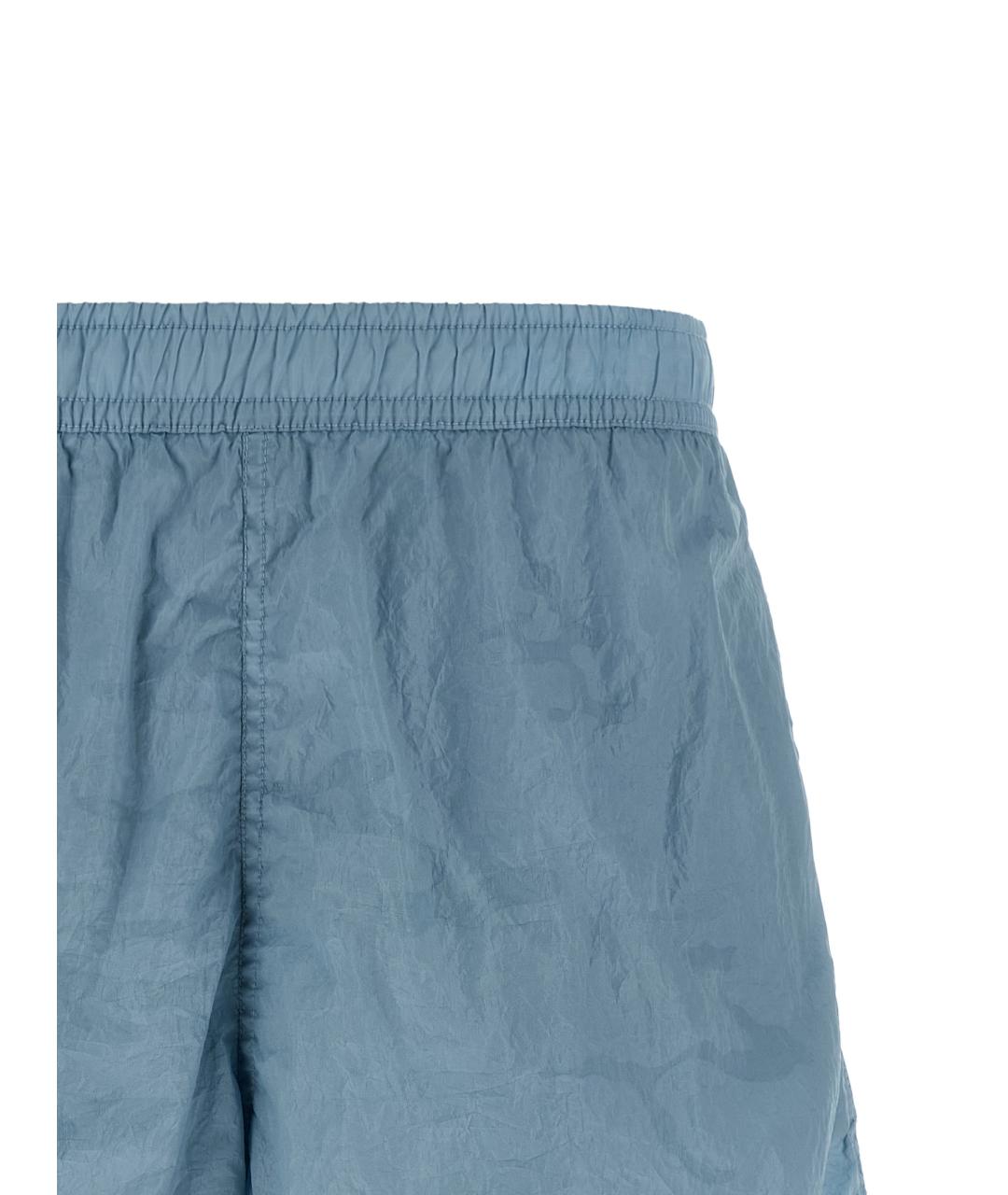 STONE ISLAND Голубые полиамидовые шорты, фото 3